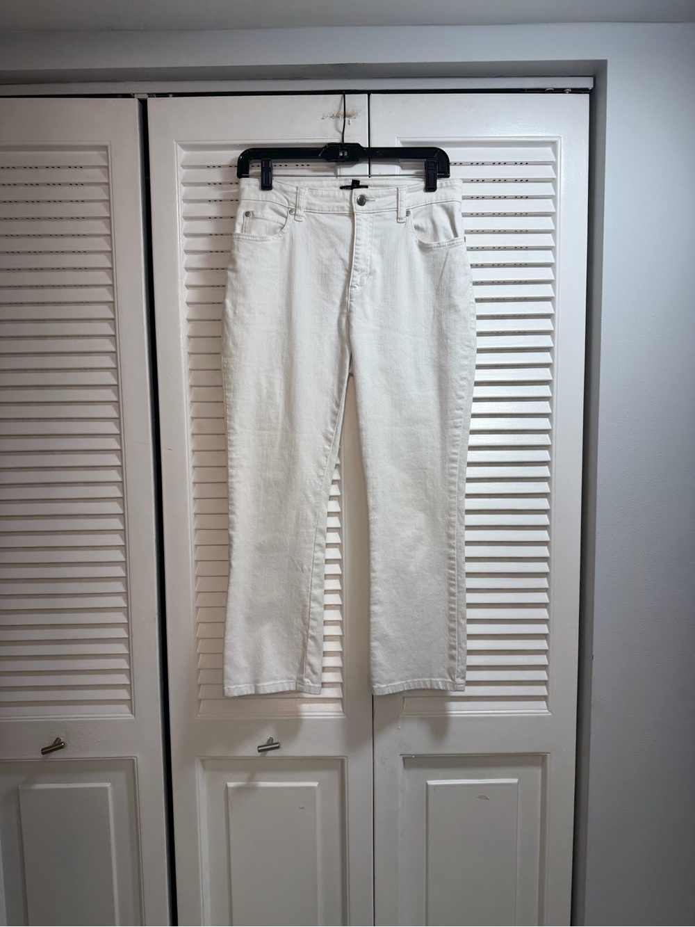 Eileen Fisher White Straight Leg Jeans - Women